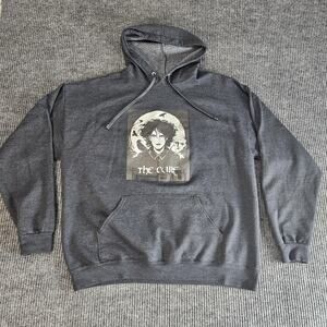 The Cure Hoodie Mens XL Athletic Works Pullover Band Graphic Goth Rock Music